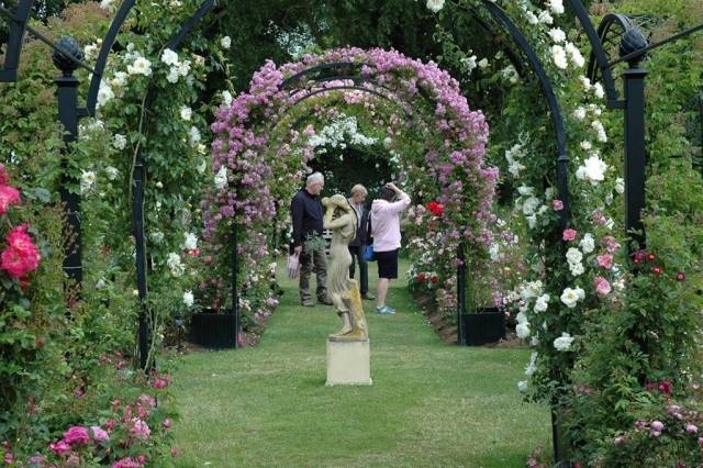 Romanischer Rosenbogen aus Metall. Modell Portofino. Von Classic Garden Elements Verzinkt