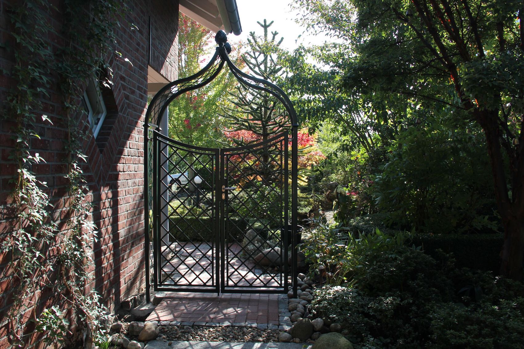 Outsunny tuinboog, rankraster, plantenboog, trellis, tuin, gewelfd dak