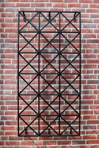 Maja seinal metallist võrestik roosidele 100 x 200 cm musta värvi