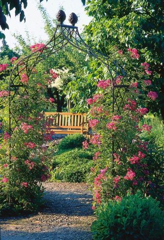 Rosenbogen Rosenhalbbogen Torbogen Mit Ture Aus Metall Kaufen
