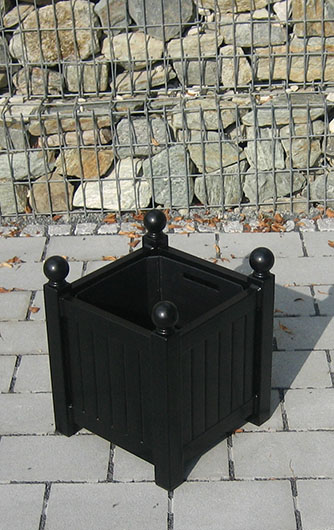 Väike Versailles'i taimepott metallist 40x32x32 cm tsingitud ja värvitud