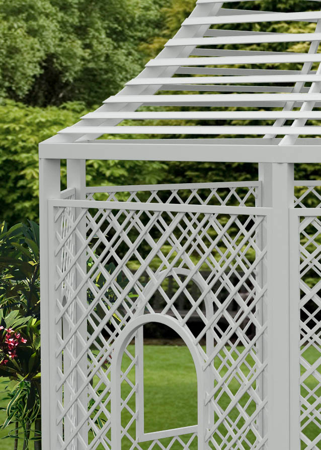 Roosipaviljon Zweibrücken metallist detailist