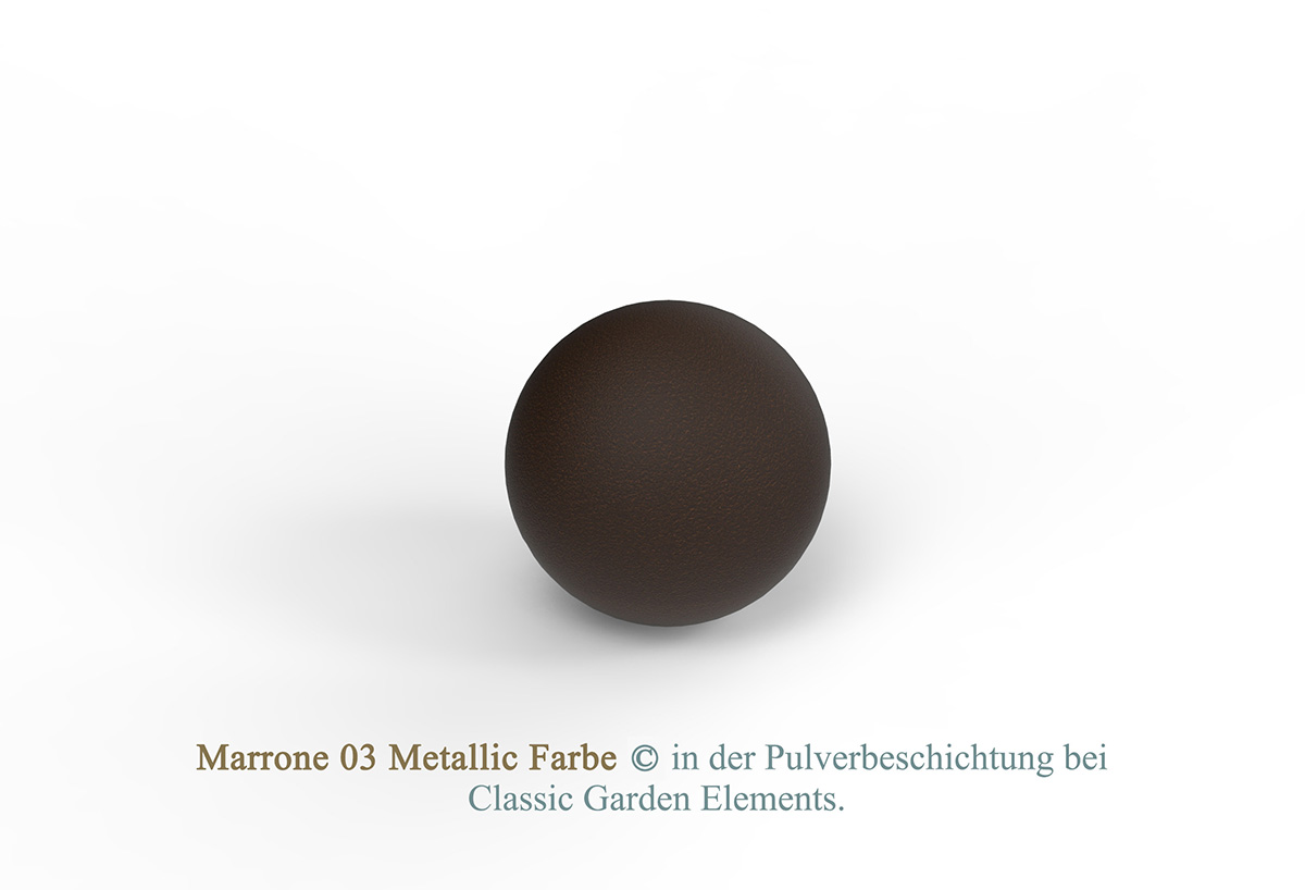 Marrone 03 Metallic Farbe in der Pulverbeschichtung bei Classic Garden Elements.