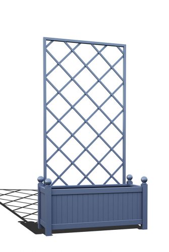 R17-Y-DLD-Pikk metallist taimepott eemaldatava võrega RAL 5014 tuvisinises R17-Y-DLD-Pikk metallist taimepott eemaldatava võrega RAL 5014 tuvisinises