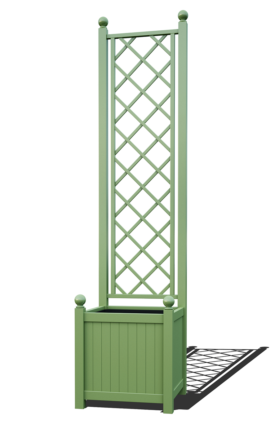 R23-A-DLD-Versailles taimepott võrega RAL-6021 heleroheline