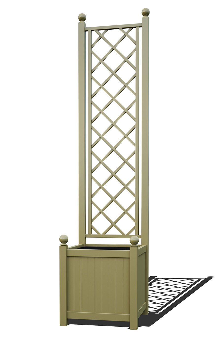 R23-A-DLD-Versailles taimepott võrega RAL-7034 kollane hall