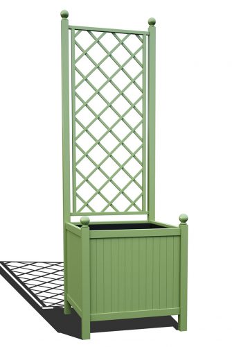 R24-A-DLD-Versailles Park metallist taimepott võrega RAL 6021 heleroheline