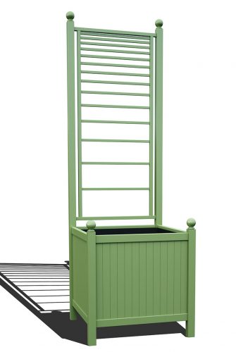 R24-A-PLH-Versailles Park metallist taimepott võrega RAL 6021 heleroheline