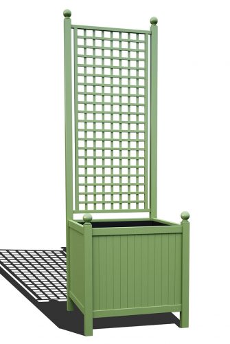 R24-A-SHD-Versailles Park metallist taimepott võrega RAL 6021 heleroheline