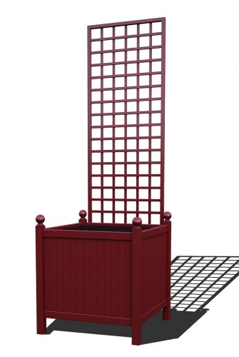 R24-Y-SHD-Versailles Park metallist taimepott eemaldatava võrega RAL 3005 veinipunases R24-Y-SHD-Versailles Park metallist taimepott eemaldatava võrega RAL 3005 veinipunases