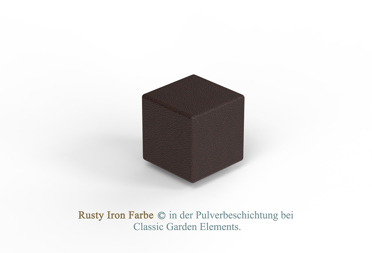 Rusty Iron Farbe in der Pulverbeschichtung bei Classic Garden Elements.
