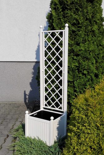 Valge Versailles metallist istutusmasin