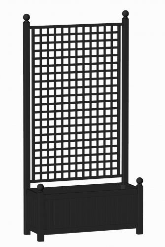 R17-A-SHD-Pikk pott integreeritud võrega RAL 9005 must