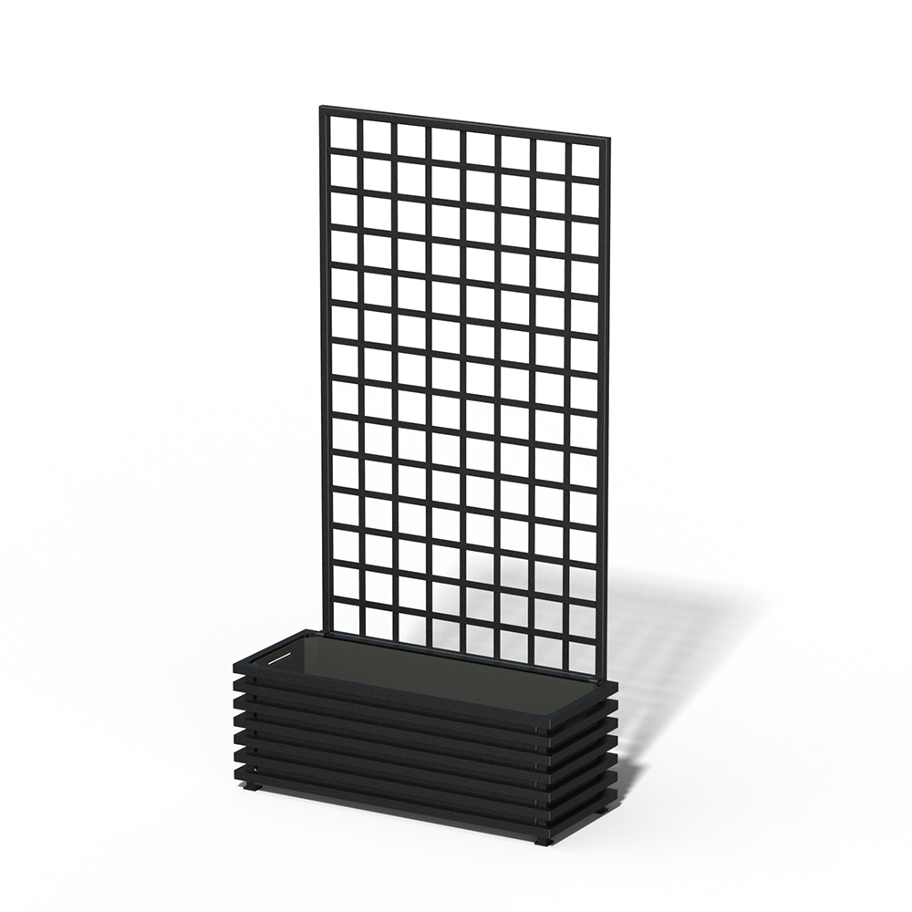 E17-Y-SHD IBIZA Pikk pott võrega RAL 9005 must