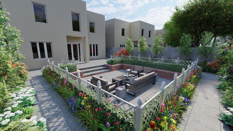 Zaunabtrennung-im-Garten-fuer-Sitzplatz