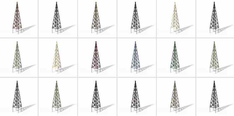 Pyramiden Rankgitter für Pflanzkübel