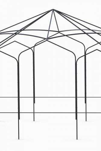 Pavillon Sissinghurst dreidimensional mit Verankerung