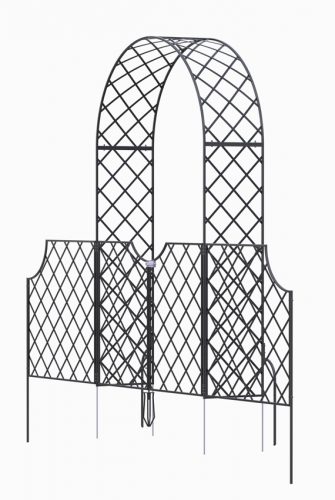 R5-160-CGZ - seitlicher Blick Bagatelle mit Gartentüre und Zaun