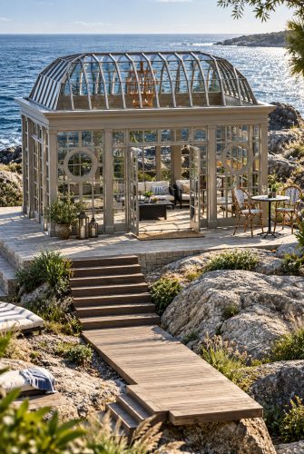 Bloomingdale Beach Strandhaus aus Stahl und Glas von Classic Garden Elements Bloomingdale Beach Strandhaus