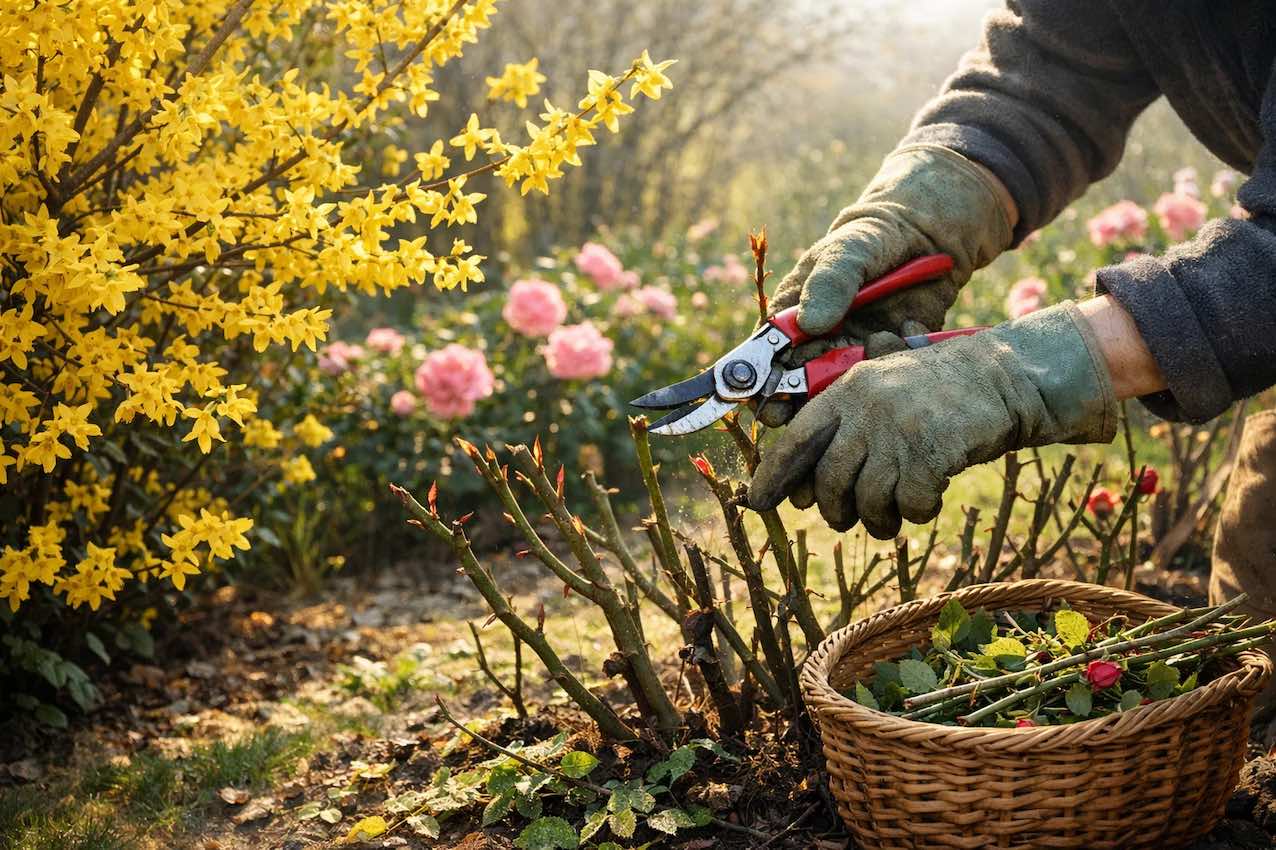 Frühjahrsschnitt Rosen