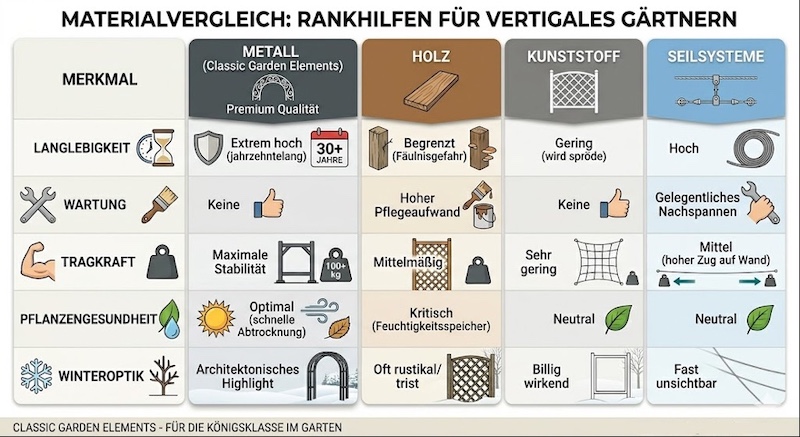 Rankhilfe Systeme für Rosen