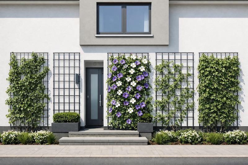 wandspalier metall für Blumen an hauswand