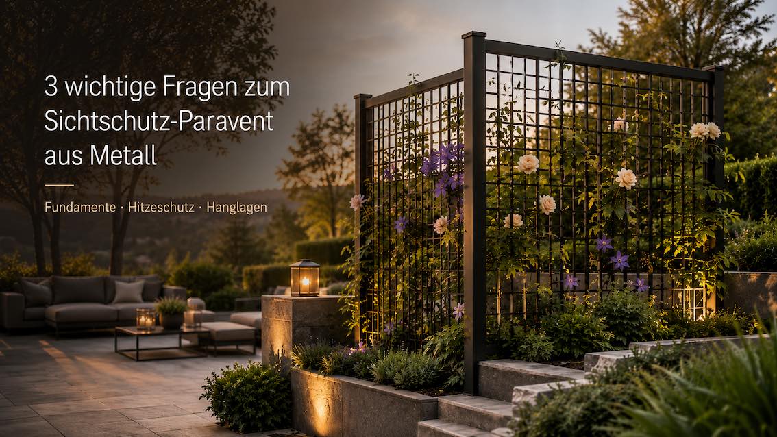 Antworten zum Sichtschutz-Paravent aus Metall