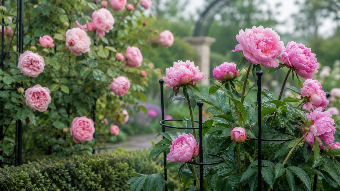 Pflanzenstützen aus Metall für schwere Blumen