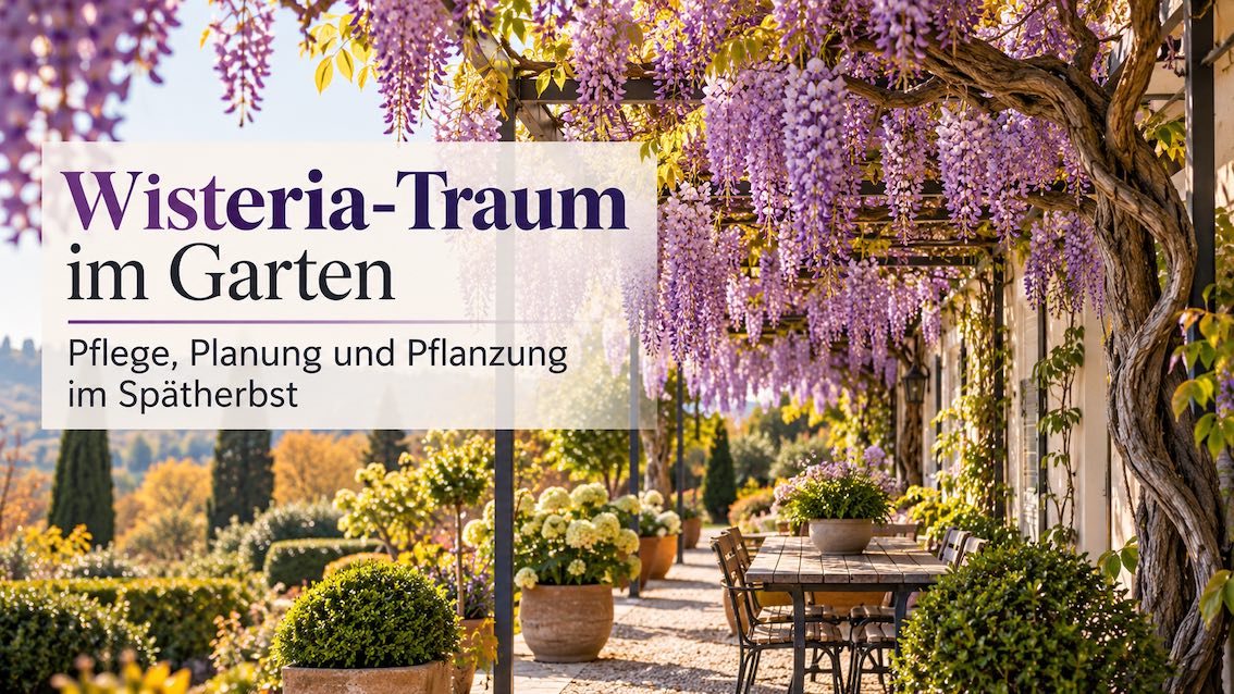 Wisteria-Traum im Herbstgarten